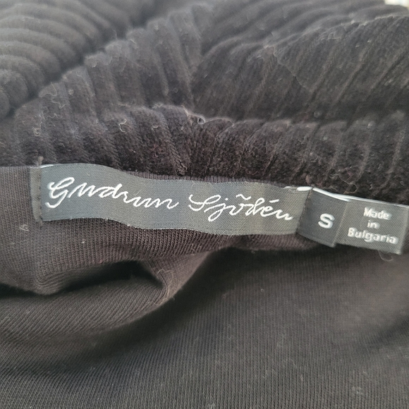 Gudrun Sjoden Velvet Velour Wrap Cardigan Blouse Black S - Picture 13 of 14